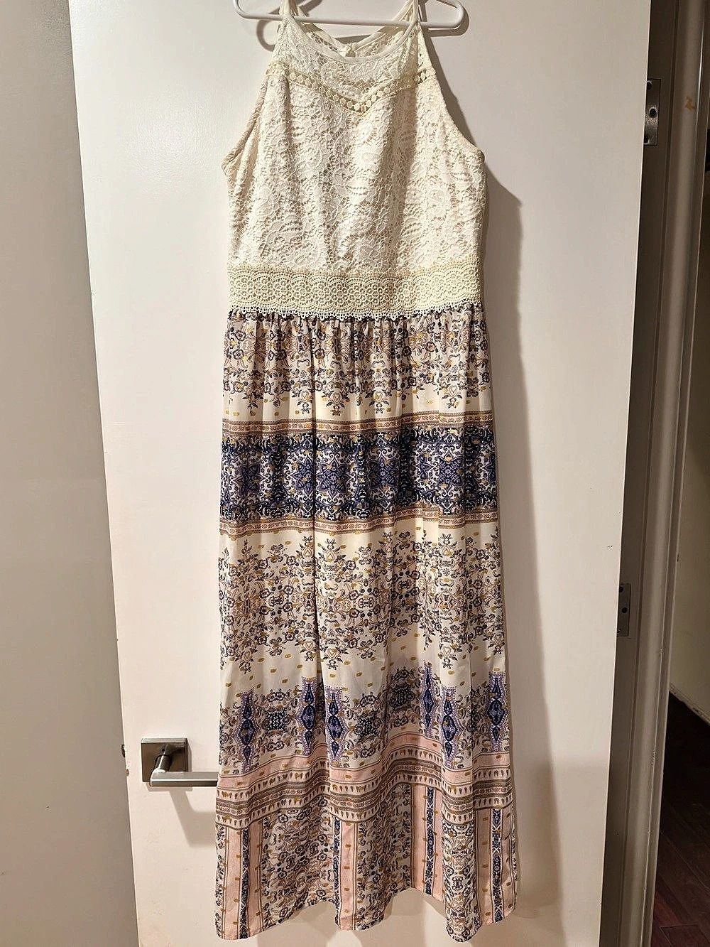 by&by Girl Girls Paisley Lace Maxi Dress Size 16 Like New